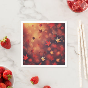 Guardanapo De Papel Mapeamento de outono automático deixa Bokeh Découp