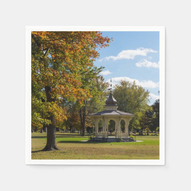 Guardanapo De Papel Maple Park Autumn Gazebo (Frente)