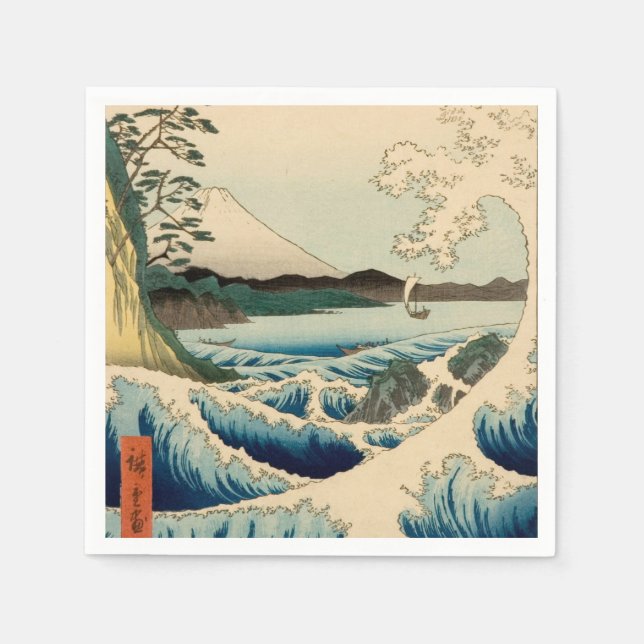 Guardanapo De Papel Mar Japonês de Satta Hiroshige Art (Frente)