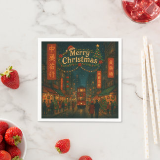 Guardanapo De Papel Maravilhosas ruas de Natal em Hong Kong
