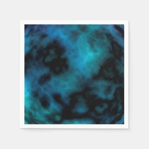 Guardanapo De Papel Marble Azul Faux Cósmico