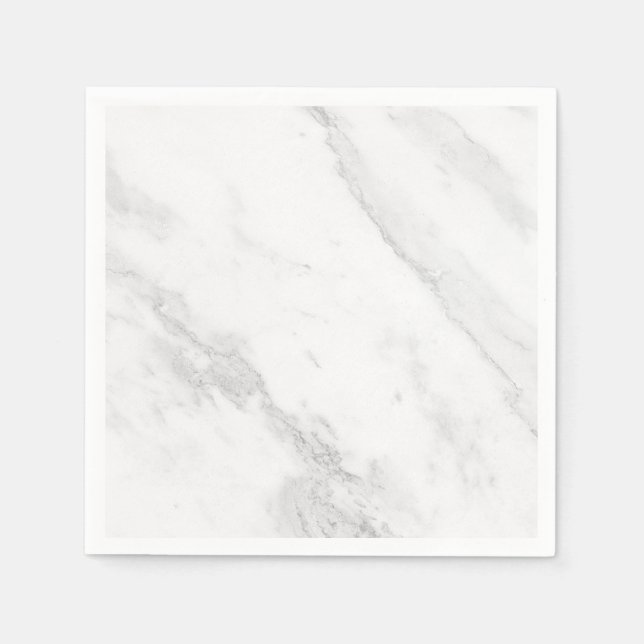 Guardanapo De Papel Marble Branco (Frente)