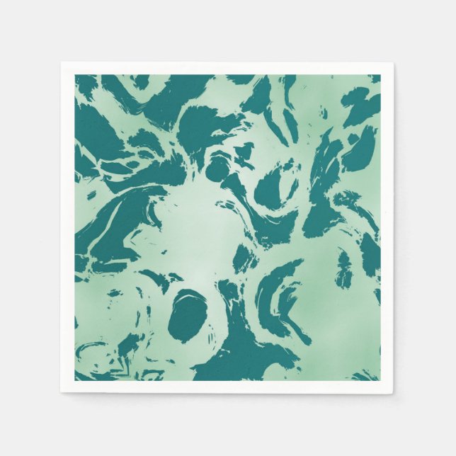 Guardanapo De Papel Marble Verde (Frente)
