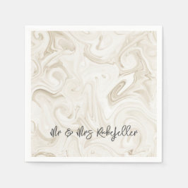 Guardanapo De Papel Marbled Paint Wedding Elegante MR&MRS NOME