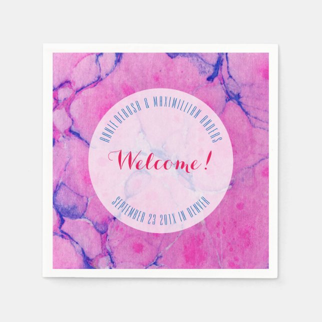 Guardanapo De Papel Marcado Rosa (Frente)