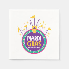 Guardanapo De Papel Mardi Gras Arch inspirou, Galveston, Texas
