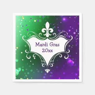 Guardanapo De Papel Mardi Gras Fleur-de-lis Ano Adicional