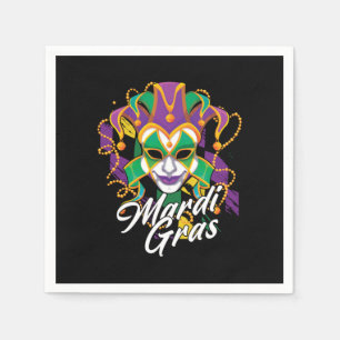 Guardanapo De Papel Mardi Gras Mask Miçanga Street Party - Presente no