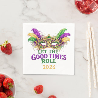 Guardanapo De Papel Mardi Gras Masquerade Mask Let The Good Times Roll