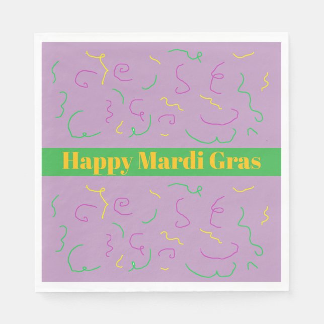 Guardanapo De Papel Mardi Gras Napkins (Frente)