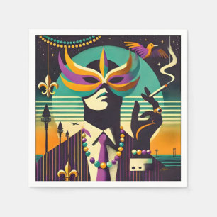 Guardanapo De Papel Mardi Gras O Homem Fumante