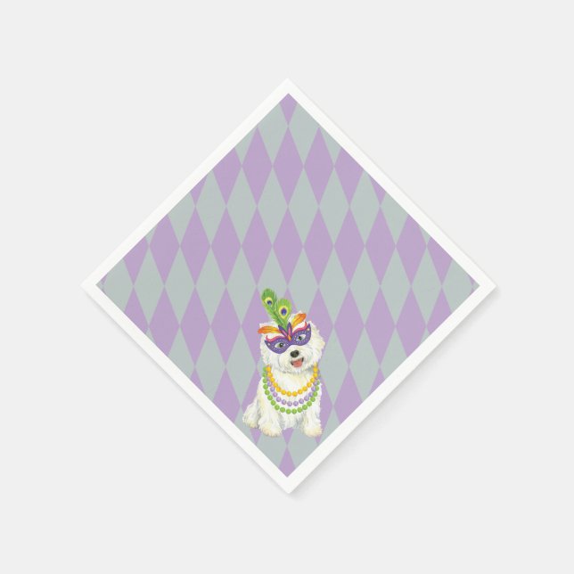 Guardanapo De Papel Mardi Gras Westie (Canto)