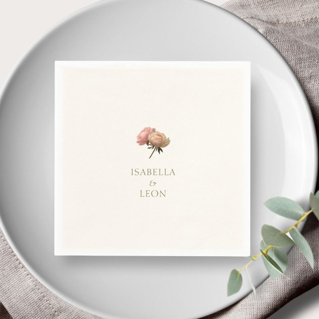 Guardanapo De Papel Marfim | Rosa Chic Wedding (Criador carregado)