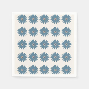 Guardanapo De Papel Margarida Azul e Creme