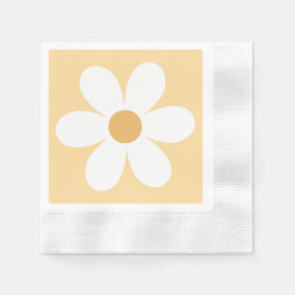 Guardanapo De Papel Margarida retrô amarela boho