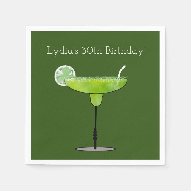 Guardanapo De Papel Margarita Cocktail Paper Napkin (Frente)
