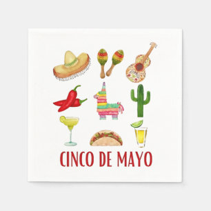 Guardanapo De Papel Margarita E Arco Coquette Cinco De Mayo