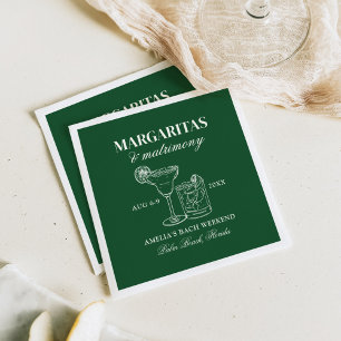 Guardanapo De Papel Margaritas e Matrimony Bachelorette Weekend