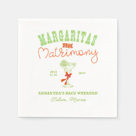 Guardanapo De Papel Margaritas e Matrimony Tulum Festa de solteira