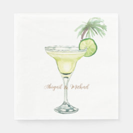 Guardanapo De Papel Margaritas Tropical Casal Names Luncheon