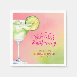 Guardanapo De Papel Margs e Matrimony Cocktail Chá de panela