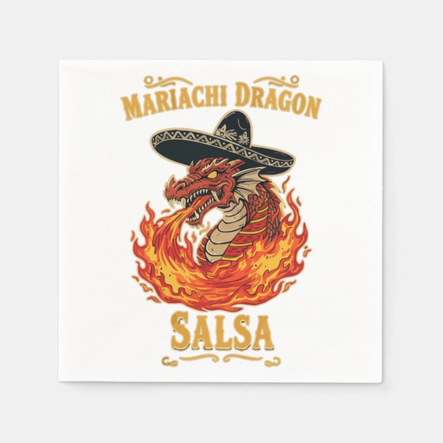 Guardanapo De Papel Mariachi Dragon Salsa (Frente)