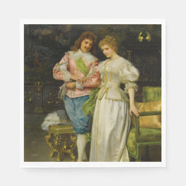 Guardanapo De Papel Marido e Esposa Betrothed (Casamento e Casamento) (Frente)