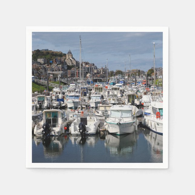 Guardanapo De Papel Marina de Le Tréport, França (Frente)
