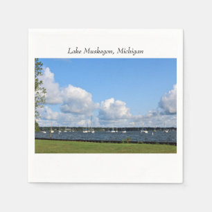 Guardanapo De Papel Marina no lago Muskegon, MI