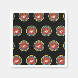 Guardanapo De Papel Marines dos Estados Unidos | Fundo Marinho 1