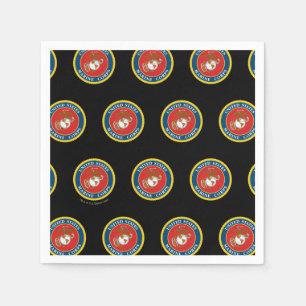 Guardanapo De Papel Marines dos Estados Unidos Fundo Marinho 1