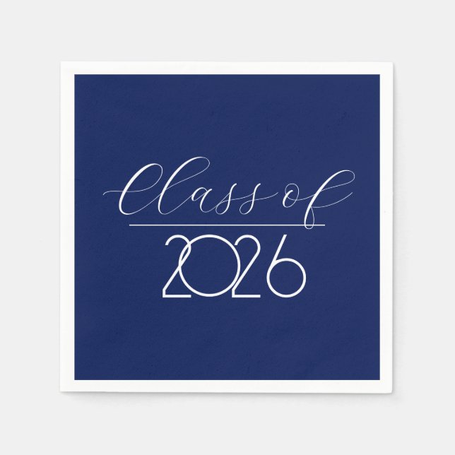 Guardanapo De Papel Marinho 2026 Azul e Branco (Frente)