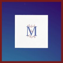 Marinho Azul Bar Branco Mitzvah Nome Monograma