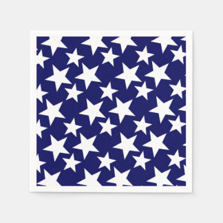 Guardanapo De Papel Marinho azul com estrelas brancas