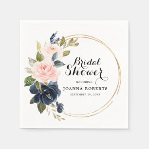 Guardanapo De Papel Marinho Azul Cor-de-rosa Rosa Rosa Botânica