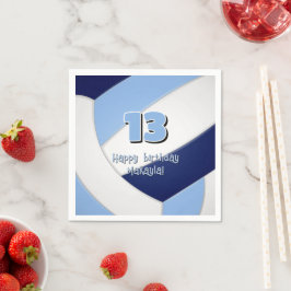 Guardanapo De Papel marinho azul lt aniversário de criança de voleibol