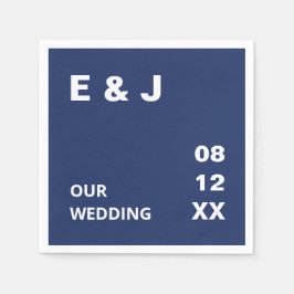 Guardanapo De Papel Marinho Azul Moderno Casamento Napkins