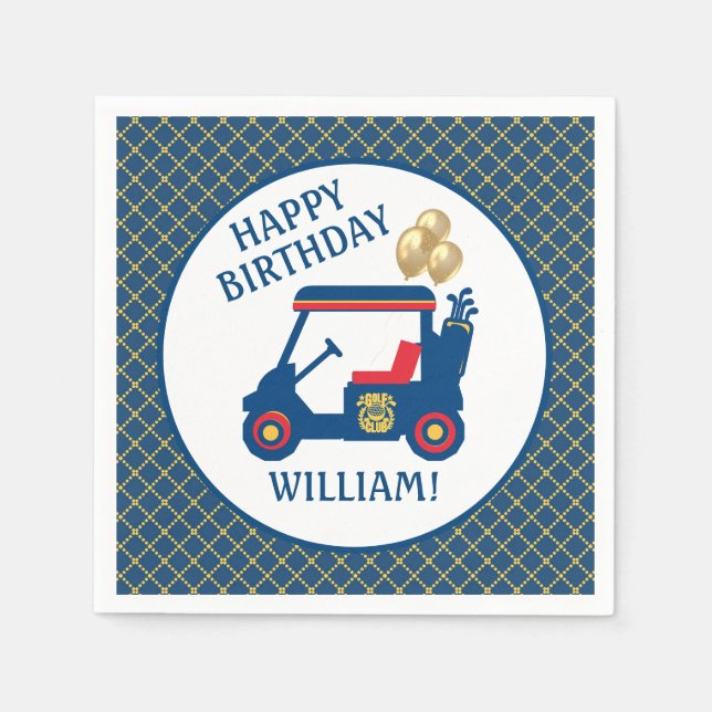 Guardanapo De Papel Marinho Azul Vermelho Amarelo Personalizado (Frente)