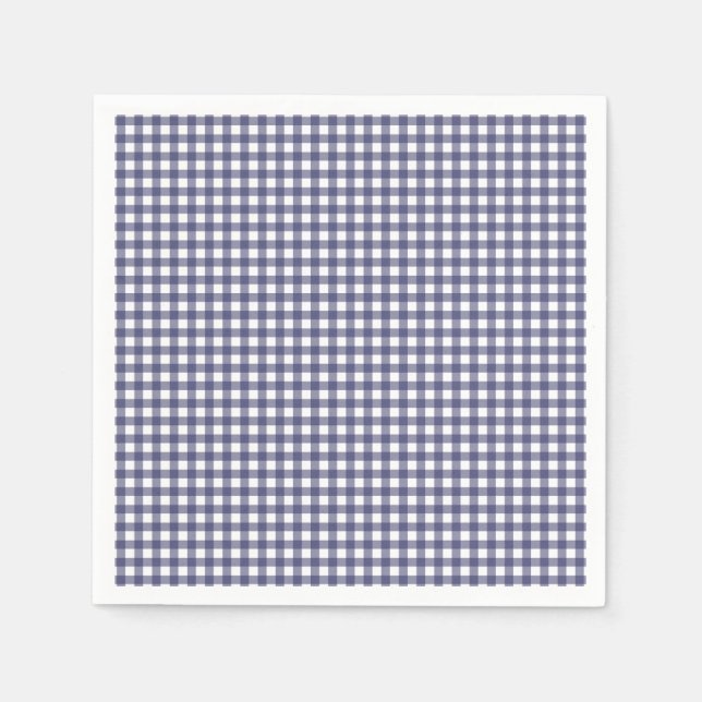 Guardanapo De Papel Marinho Blue Gingham Paper Napkins (Frente)
