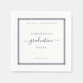 Guardanapo De Papel Marinho Blue Glitter Frame Framework Year Name Fes