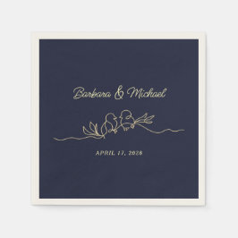 Guardanapo De Papel Marinho Blue Wedding