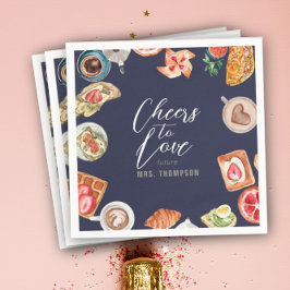 Guardanapo De Papel Marinho Bridal Brunch Waffles Pancakes