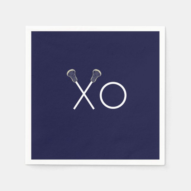 Guardanapo De Papel Marinho da Equipe Lacrosse Azul (Frente)