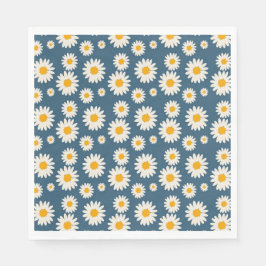 Guardanapo De Papel Marinho Daisy Floral Bohemian Padrão Botânico