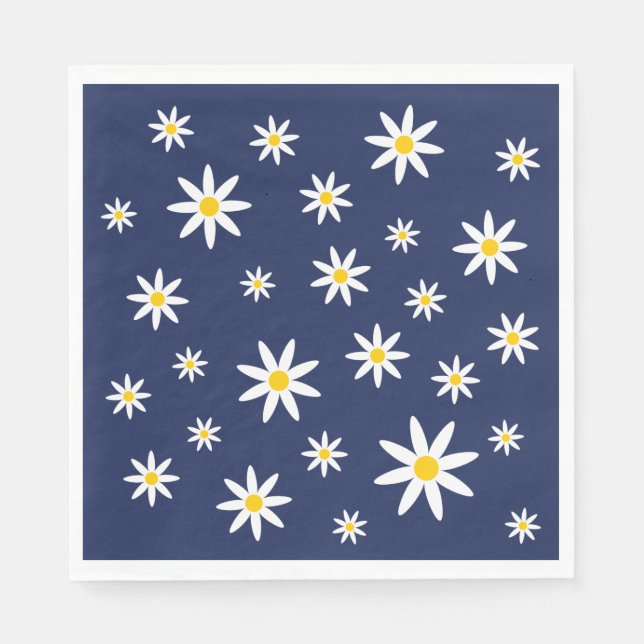 Guardanapo De Papel Marinho Daisy Paper Napkins (Frente)