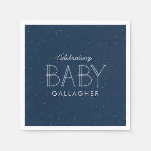 Guardanapo De Papel Marinho de estrelas azul personalizado