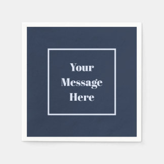 Guardanapo De Papel Marinho de Mensagens Personalizado e Partido Azul