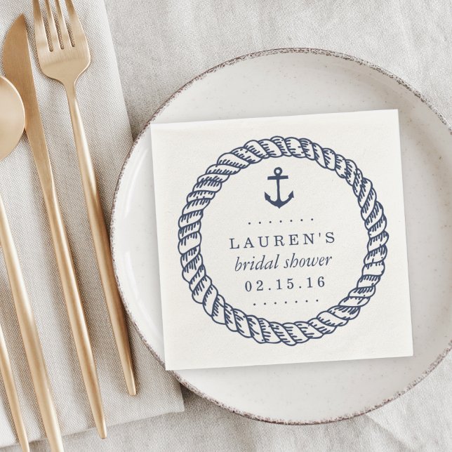 Guardanapo De Papel Marinho e Chá de panela de ancoragem náuticos (Criador carregado)