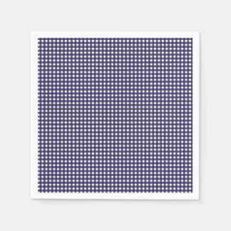 Guardanapo De Papel Marinho e Gingham Branco