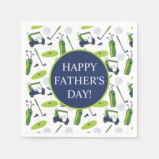 Guardanapo De Papel Marinho e Golfe Verde Personalizado (Frente)